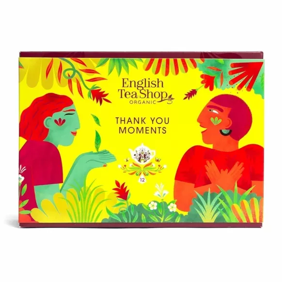 "Thank You" organic tea collection gift box, 12 pyramid sachets 