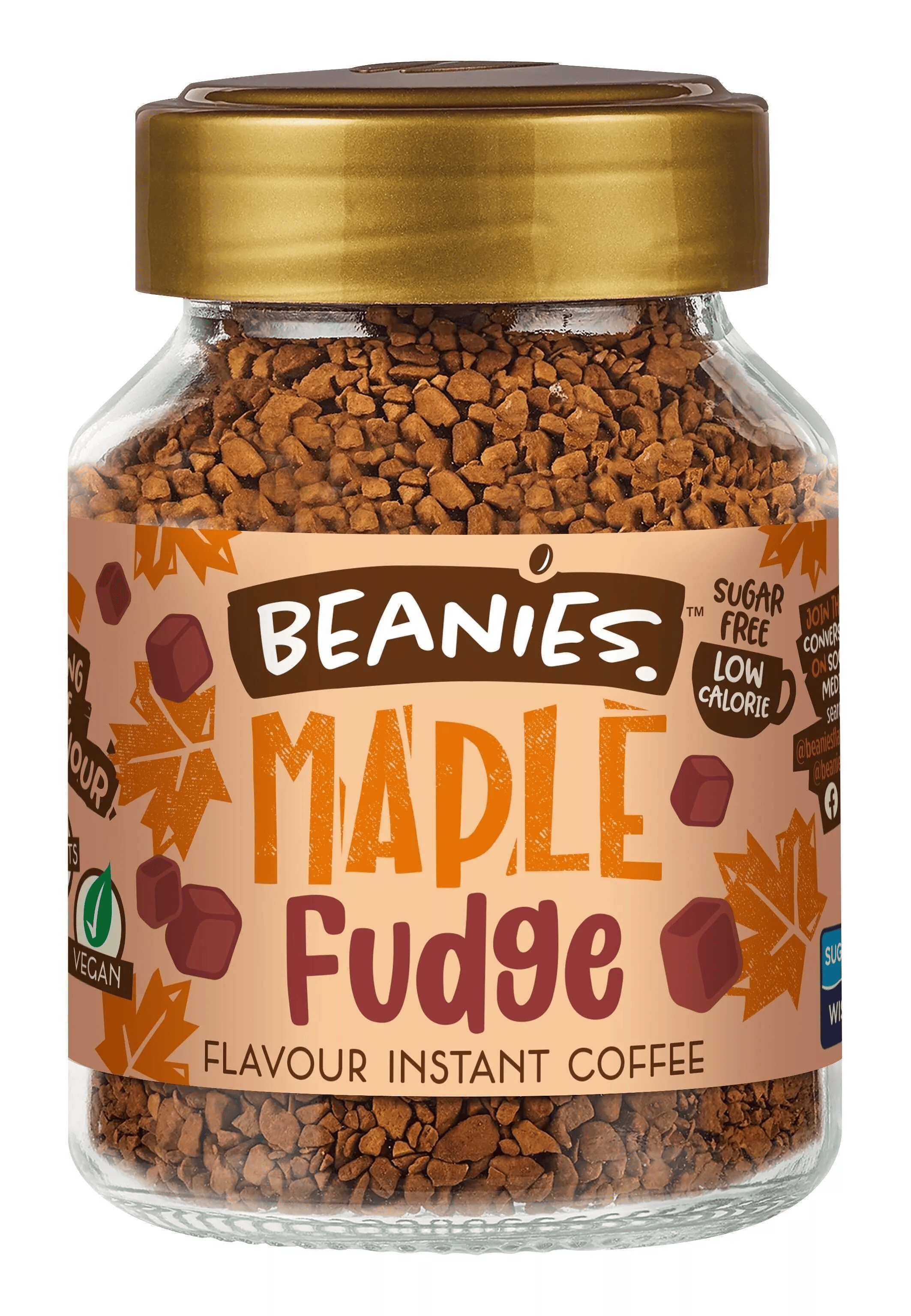 Beanies 50g Maple Fudge Flavoured Instant Coffee