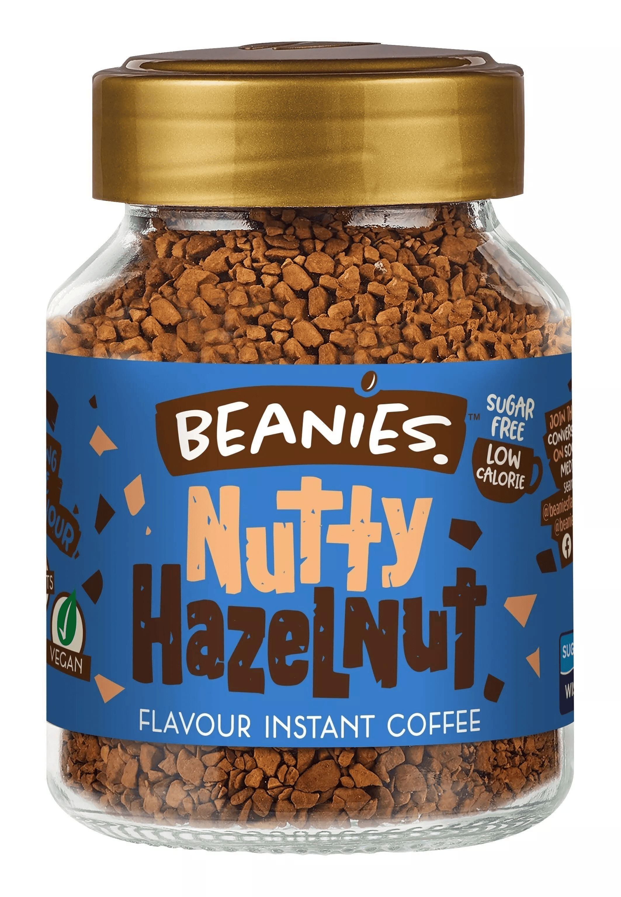 Beanies 50g Nutty Hazelnut Flavoured Instant Coffee