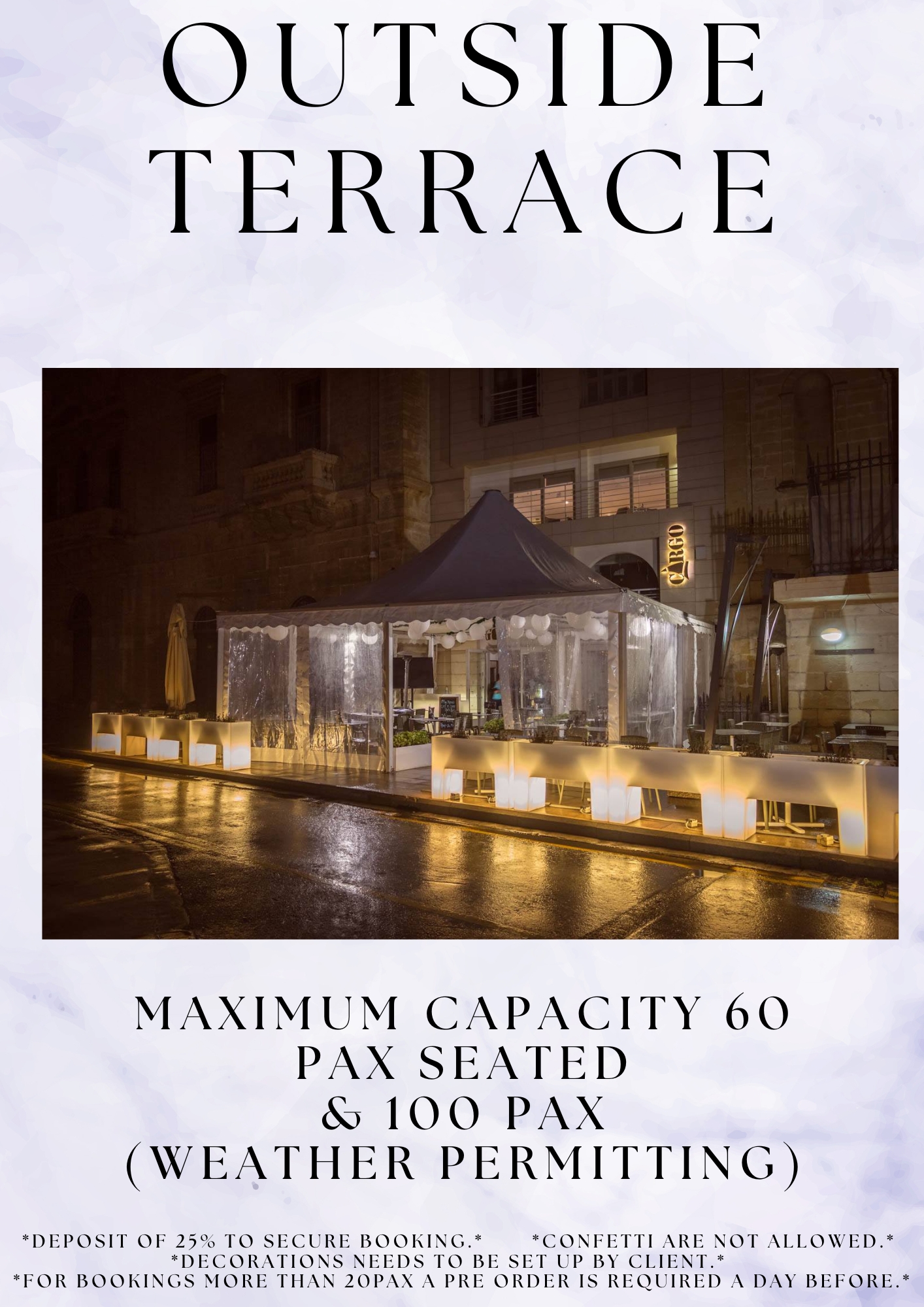 Group Set Menus Cargo