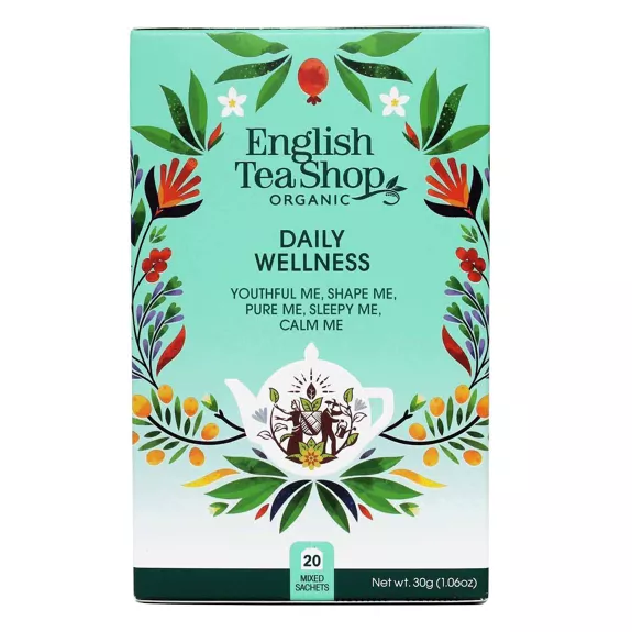 English Tea Shop - Daily Wellness Tea Collection, ORGANIC, 20 tea bags, 5 varieties