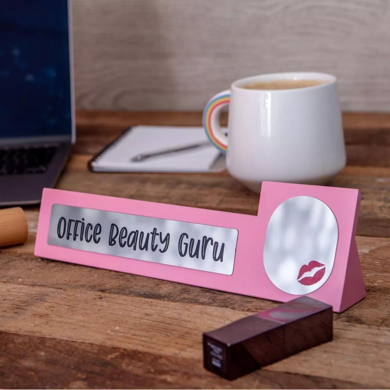 Office Beauty Guru Wooden Desk Sign