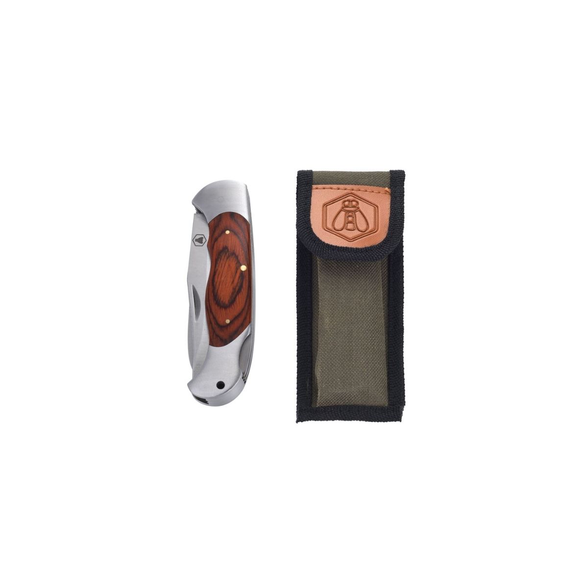  Practical and functional, this little knife will follow you everywhere and will be useful in all circumstances. It includes 11 accessories: bottle opener, screwdriver, file, scissors, can opener, corkscrew…. Delivered with its case fitted with a belt clip.